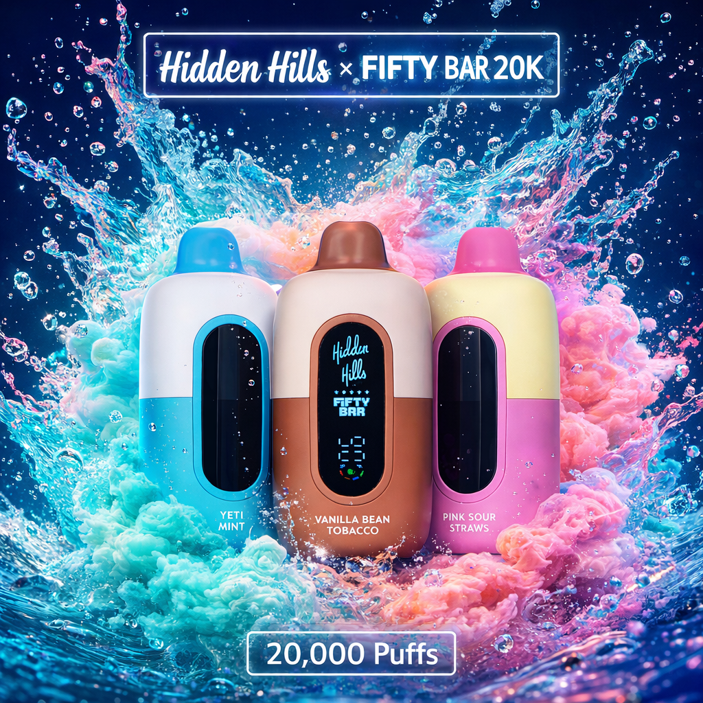 Hidden Hills x Fifty Bar 20K - Vape from $14.99 - Deals Hidden Hills x Fifty Bar 20K - Vape from $14.99 - Deals