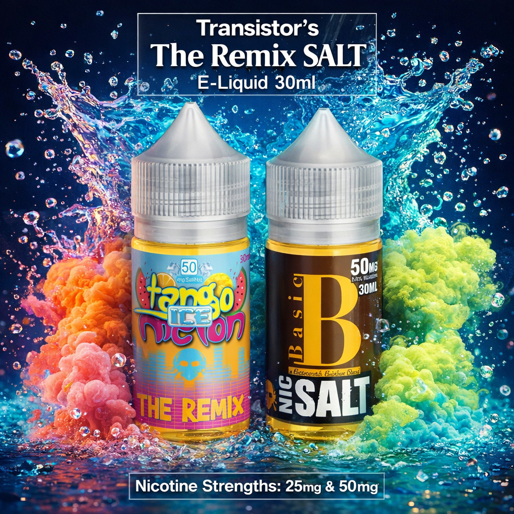 Transistor's The Remix SALT E-Liquid 30ml Basic B|25mg Transistor's The Remix SALT E-Liquid 30ml Basic B|25mg