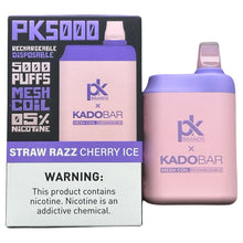 Indlæs billede i gallerifremviser, Kado Bar PK5000 Straw Razz Cherry Ice