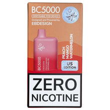 Lataa kuva gallerian katseluohjelmaan, Zero Nicotine - BC5000 - Peach Mango Watermelon - EBCreate