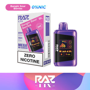 Bangin Sour Berries - RAZ LTX 25000 Zero Nicotine