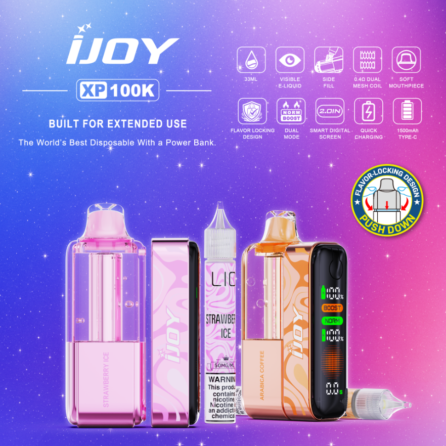 iJoy XP100K Refillable Disposable KIT TEXAS COMPLIANT