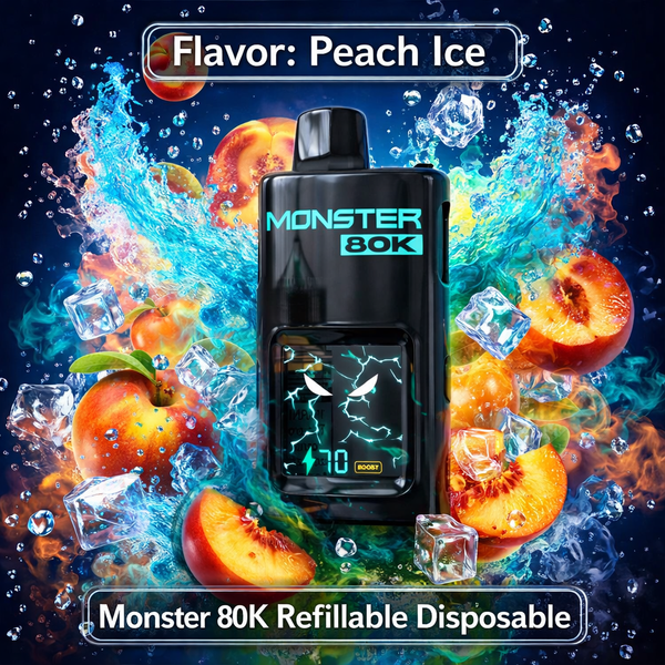 Monster 80K Refillable Disposable - Peach Ice