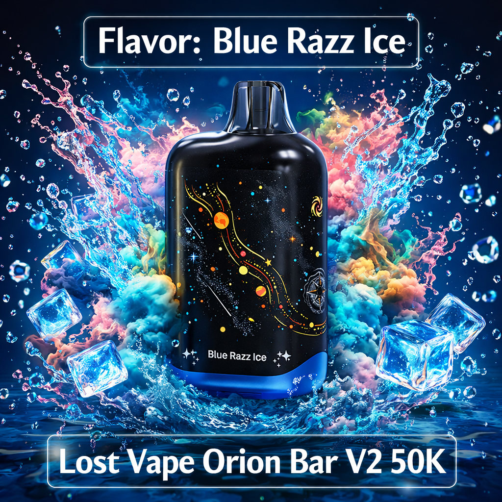 Blue Razz Ice- Lost Vape Orion Bar V2 50K