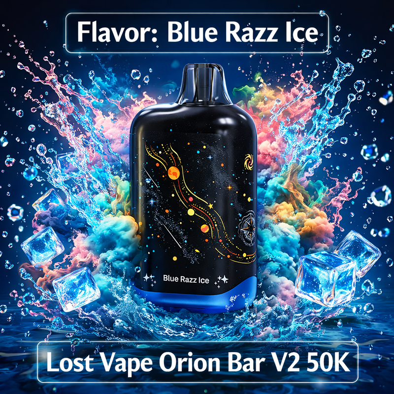 Blue Razz Ice- Lost Vape Orion Bar V2 50K