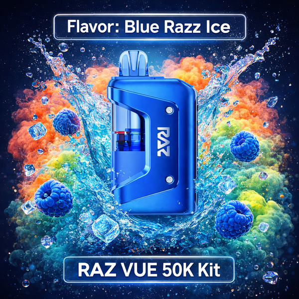 RAZ VUE 50K Kit - Blue Raz Ice