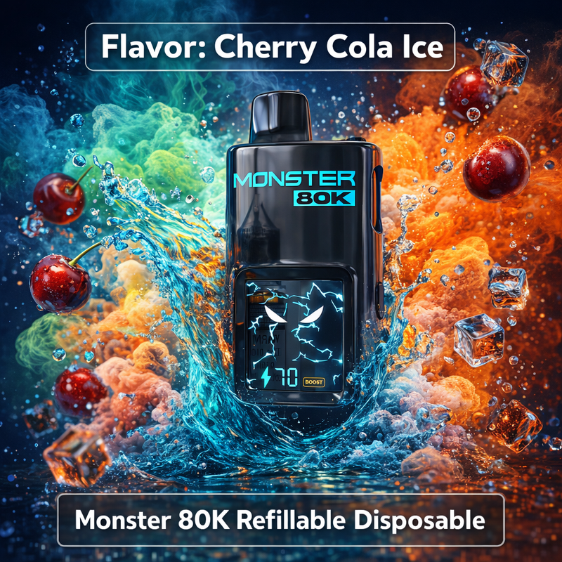 Cherry Cola Ice - Monster 80K Refillable Disposable