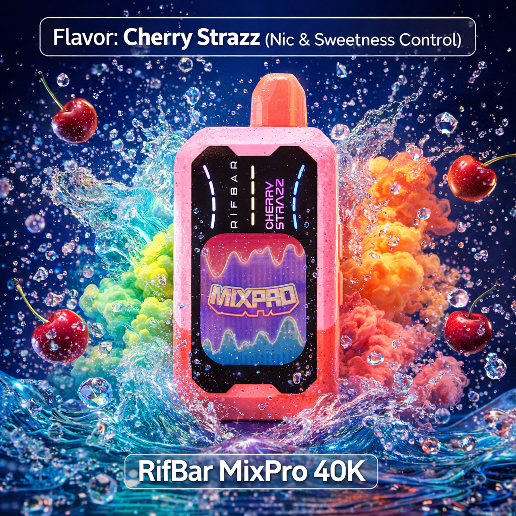 Cherry Strazz (Nic & Sweetness Control) - RifBar MixPro 40K