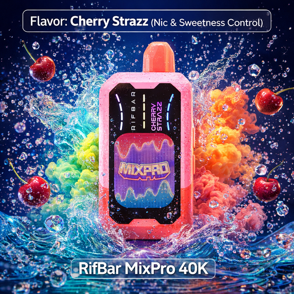 RifBar MixPro 40K - Cherry Strazz (Nic & Sweetness Control)