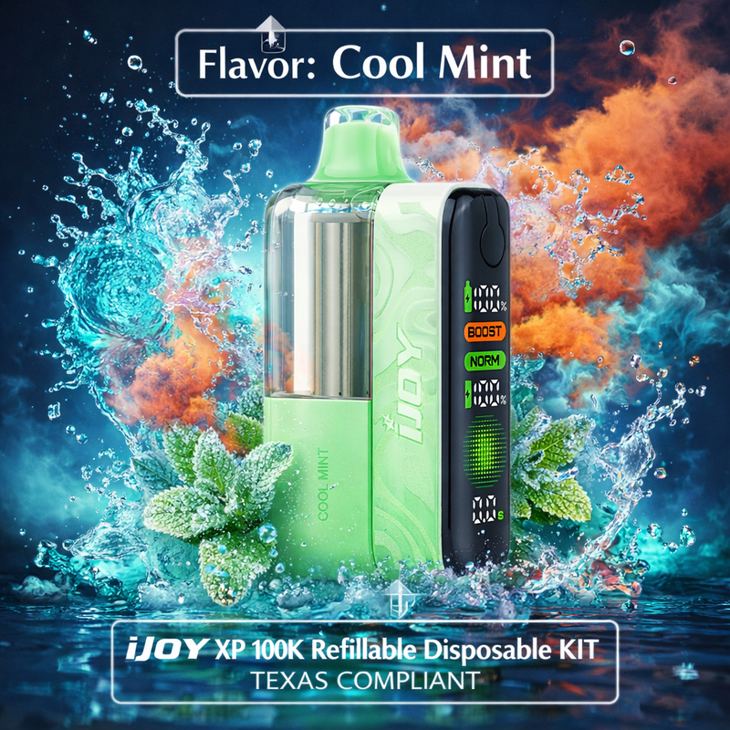 Cool Mint - iJoy XP 100K Refillable Disposable KIT TEXAS COMPLIANT