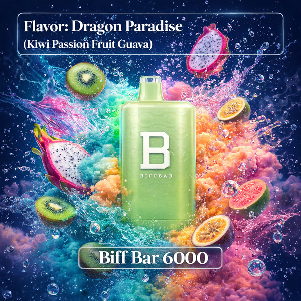 Biff Bar 6000 - Dragon Paradise (Kiwi Passion Fruit Guava)