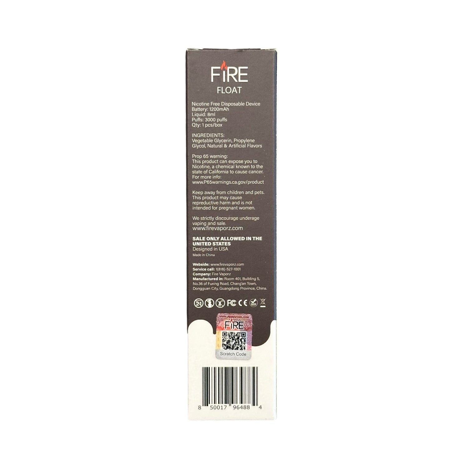 Black Dragon Ice  - Fire Float 3000 - Zero Nicotine