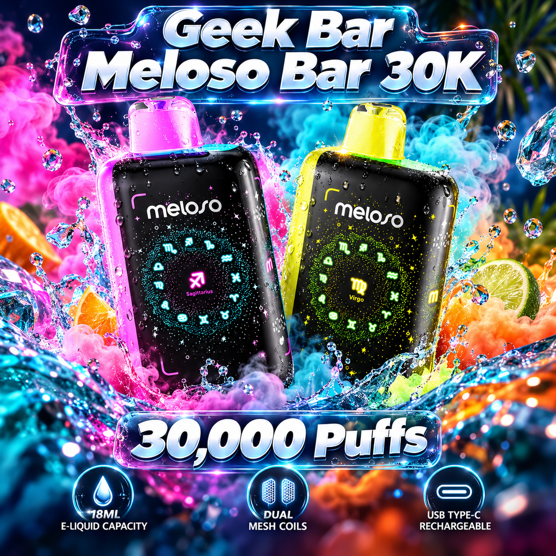 Load image into Gallery viewer, Geek Bar Meloso Bar 30K
