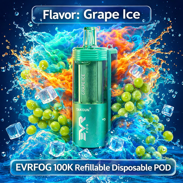 EVRFOG 100K Refillable Disposable POD - Grape Ice