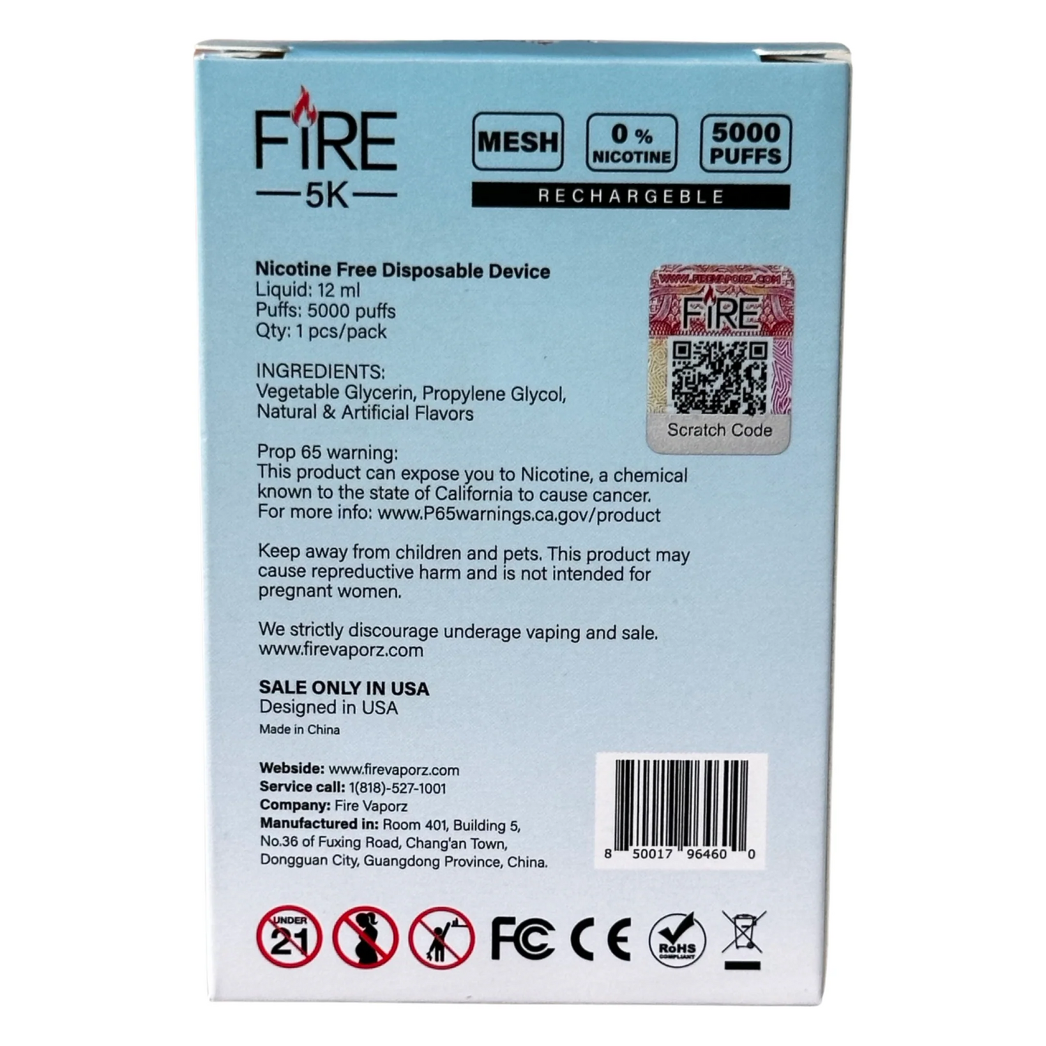 Blue Razz Lemon - Fire Float - Zero Nicotine