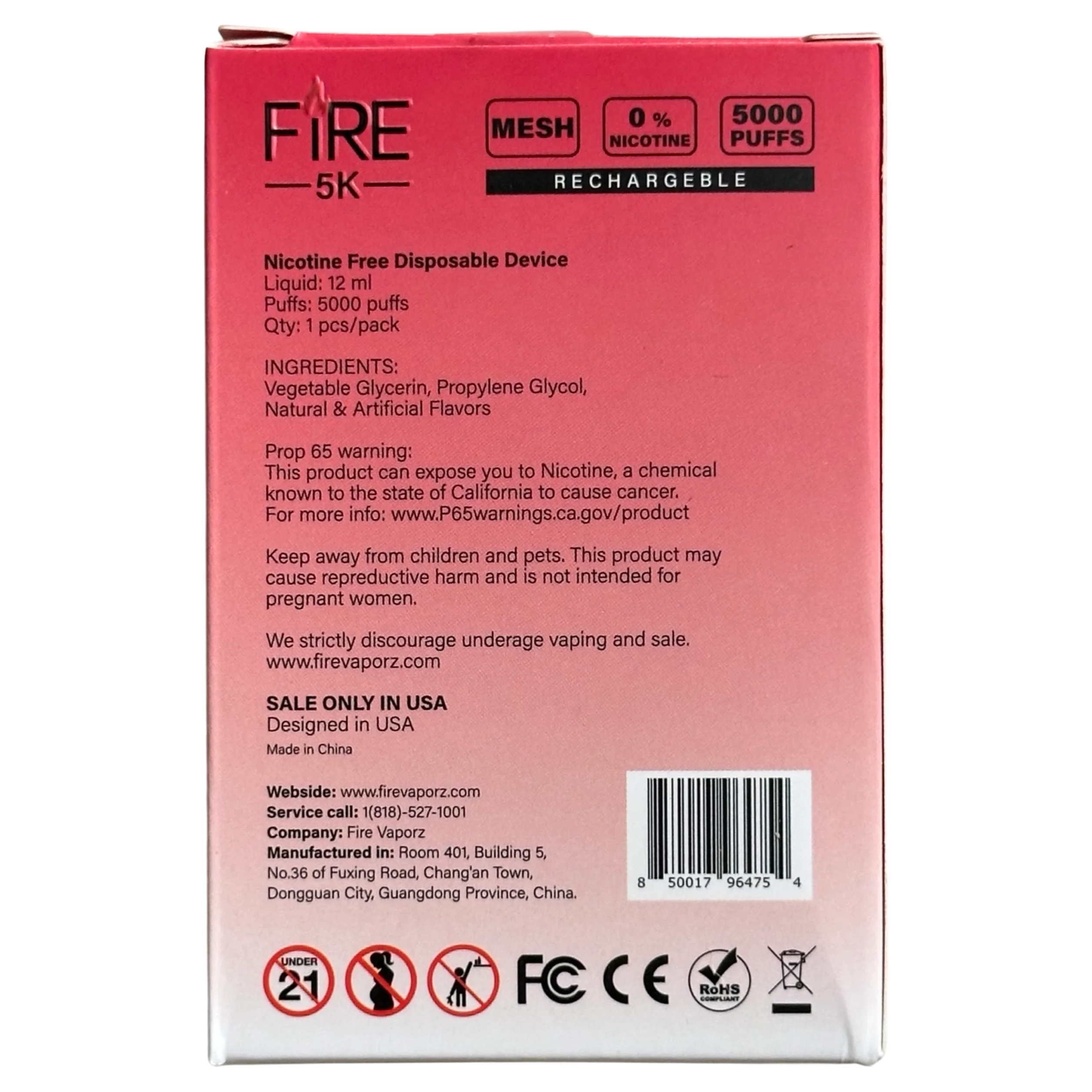 Red Dragon - Fire Float - Zero Nicotine | Disposable Vape | 5000 Puffs