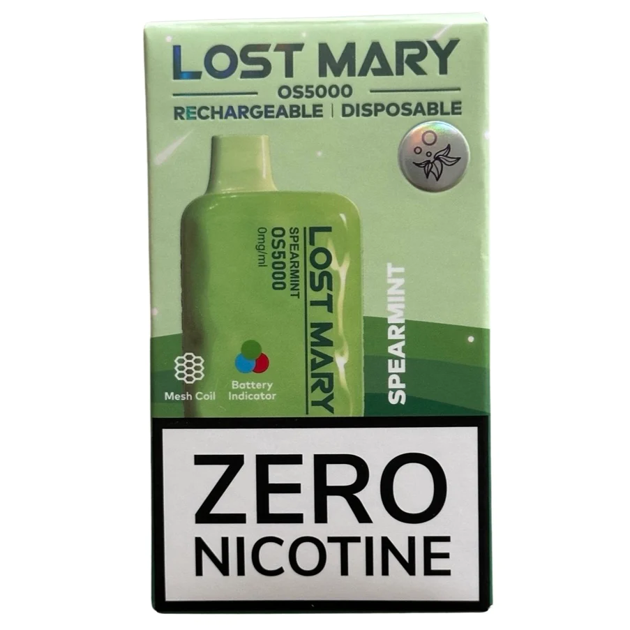 Delivers A Delightful Spearmint Lost Mary OS5000 Disposable Vape Pen  Disposable Delivers Australia