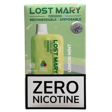 Load image into Gallery viewer, Lemon Mint - Lost Mary OS5000 - Zero Nicotine
