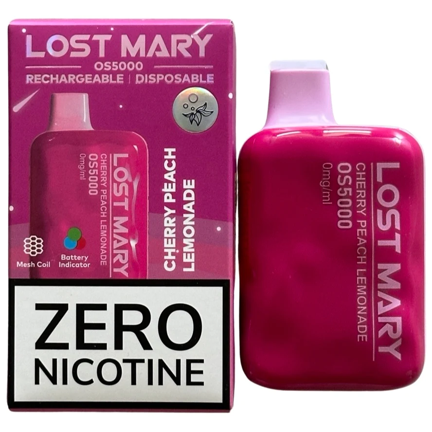 Cherry Peach Lemonade - Lost Mary OS5000 - Zero Nicotine
