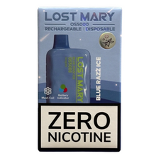 Load image into Gallery viewer, Blue Razz Ice - Lost Mary OS5000 - Zero Nicotine
