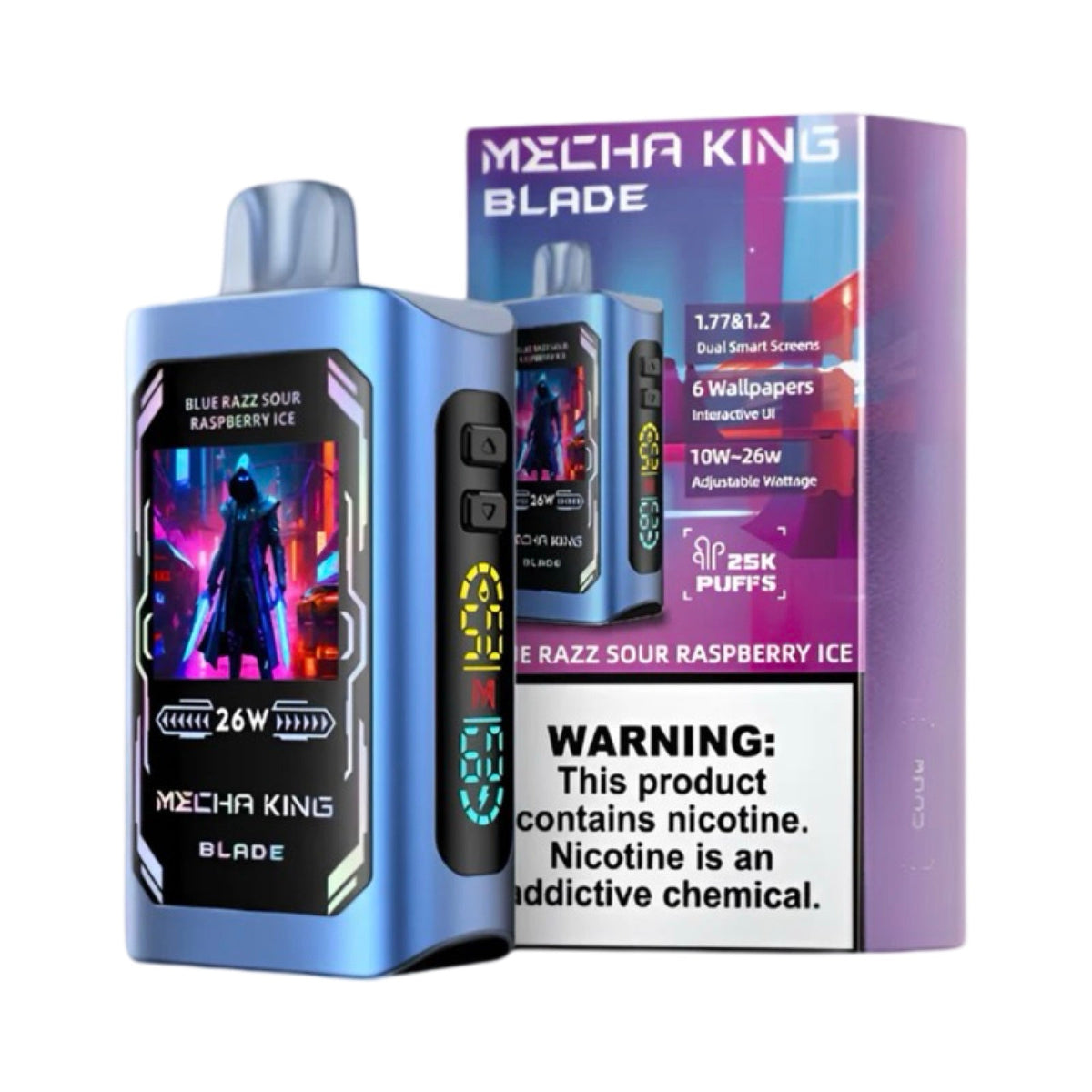Blue Razz Sour Raspberry Ice Vape | Disposable – Mecha King