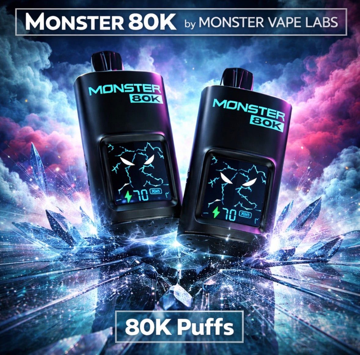 Monster 80K Refillable Disposable - Apple Peach Ice