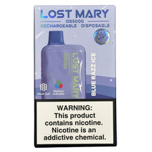 Indlæs billede i gallerifremviser, Blue Razz Ice - Lost Mary OS5000
