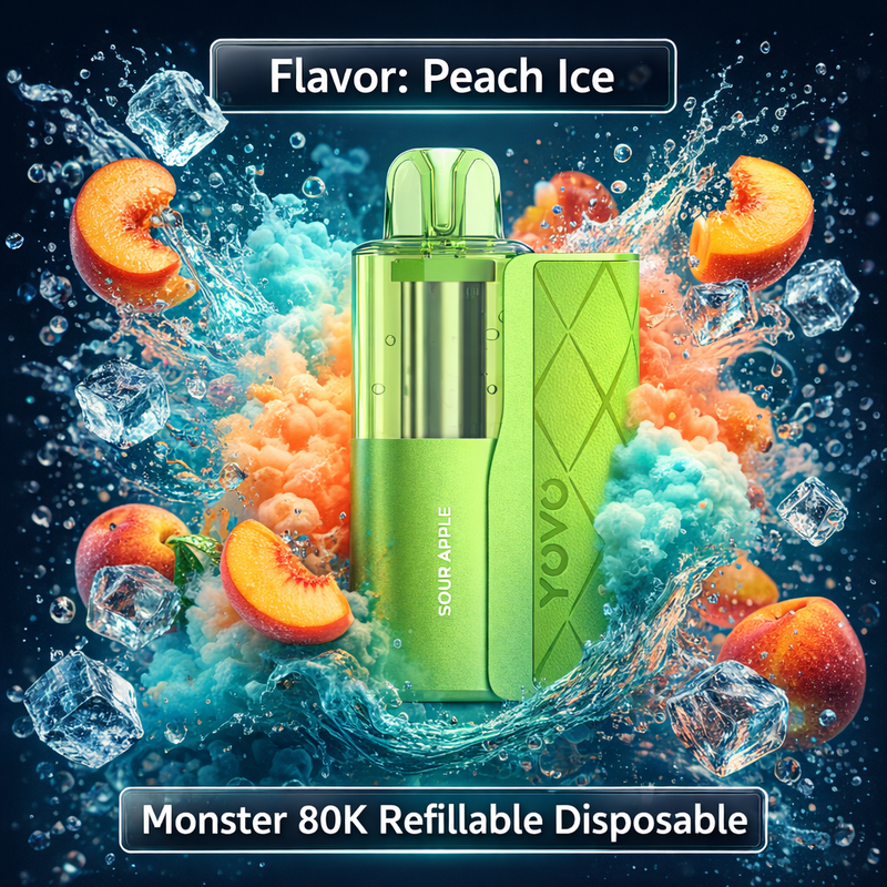 Peach Ice — Monster 80K Refillable Disposable
