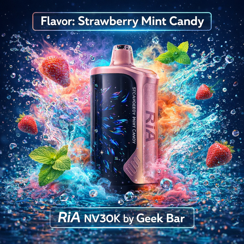 Strawberry Mint Candy — RIA NV30K by Geek Bar