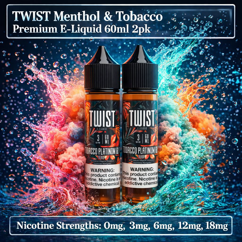 TWIST Menthol & Tobacco Premium E-Liquid 60ml 2pk - Menthol No. 1 / 3mg
