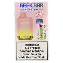 Lataa kuva gallerian katseluohjelmaan, Peach Ice - Geek Bar Meloso Max 9000
