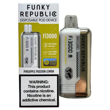 Lataa kuva gallerian katseluohjelmaan, Funky Republic Fi3000 Pineapple Passion Lemon
