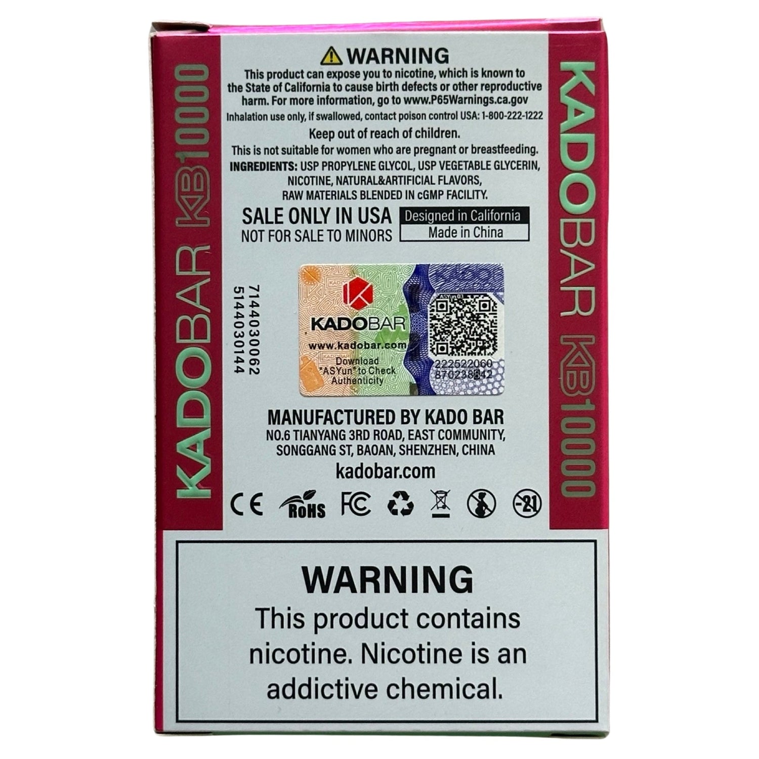 Watermelon Strawberry Ice - Kado Bar KB10000